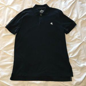 Express Men's Modern Fit Black Short Sleeve Polo with Emblem